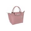 Longchamp Складная нейлоновая и кожаная сумка-тоут Le Pliage Club с короткой ручкой для женщин Розовый сушеный 1623619P13