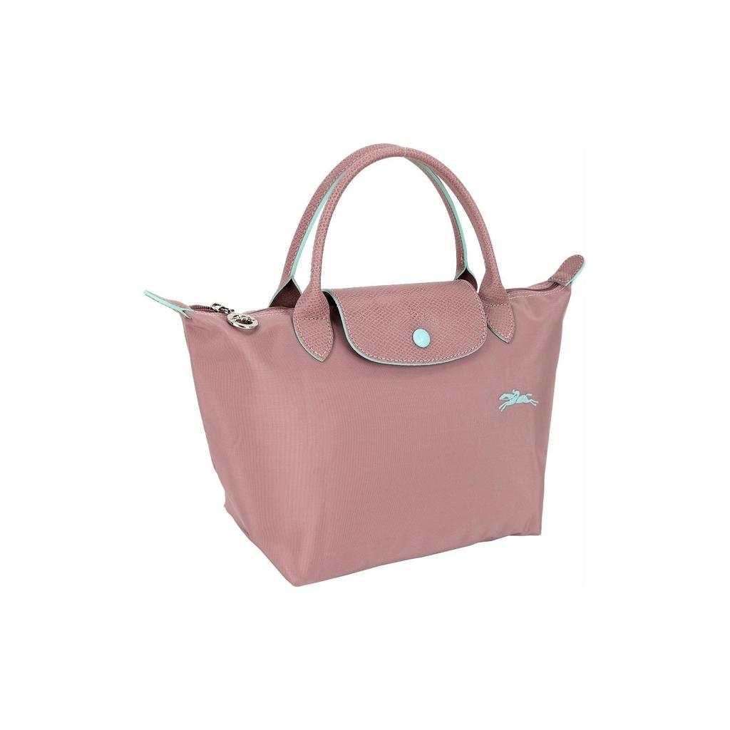 Longchamp Складная нейлоновая и кожаная сумка-тоут Le Pliage Club с короткой ручкой для женщин Розовый сушеный 1623619P13