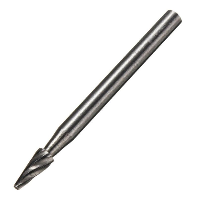 HSS титановый фрезерный роторный фрезерный станок для напильника, резьба по дереву, резной нож, резак, инструменты, аксессуары, хвостовик 3 мм, мини фрезы из быстрорежущей стали