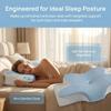 Blue Cooling Butterfly Memory Foam Cervical Pillow Slow Rebound Neck Pain Relief for Side Back Stomach Sleepers