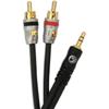 D'Addario Daddario Аудиокабель PW-MP-05 (1.5м RCAx2-Стерео Мини) [Отечественный оригинал]