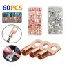 60CPS SC6-25 Copper Ring Terminal Cold Pressing Wire Lug Connector Ring  Assortment Car Auto