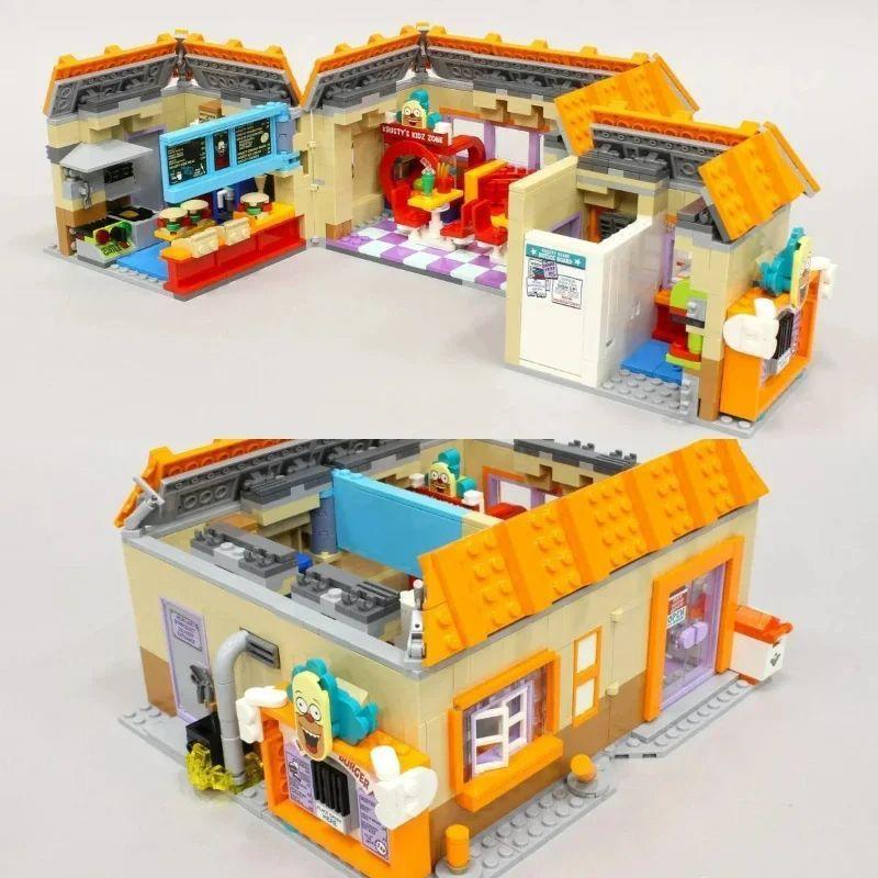 В наличии 1635 штук строительных блоков MOC City Krusty Hamburg, подходящих для рождественского подарочного набора для детей