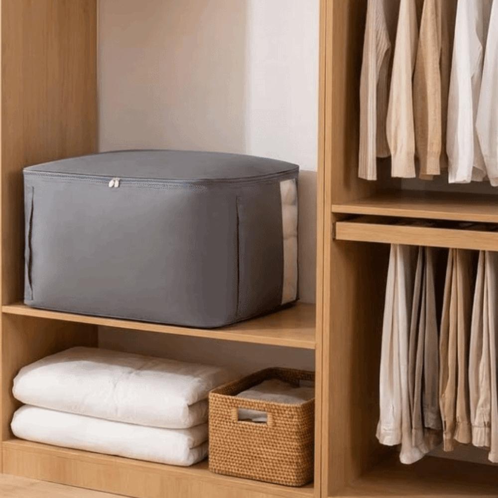 Oxford Cloth Cotton Quilt Storage Bag Visible Handheld Clothes Storage Bag Large Capacity Waterproof Luggage Storage Bag