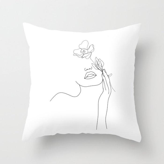 Abstract minimalist lines cushion cover different female pose sketch pillowcase bedroom sofa car decoration square