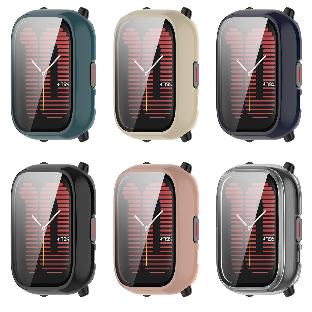 Стильный чехол из поликарбоната и стекла, защитный чехол с полным покрытием для активных смарт-часов, защищает от пыли и царапин