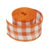 Polyester Gingham Ribbon Wired Edge Ribbon for Christmas Decoration Wrapping 2 Inch Wide 6.56 Yards