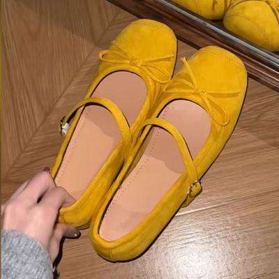 Модные туфли-лодочки на мягкой подошве, женские осенние новинки, замшевые слипоны с круглым носком и ремешком, нескользящие, со скрытой платформой