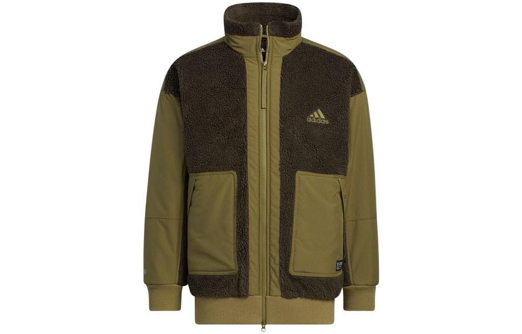 Adidas Qi White Stone Co Branded Model Jackets Men's Green Stand Collar Moderate Other HP1390