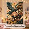 Custom Personalized Tapestry,Spy × Family Print Custom Name Text Wall Art Hanging for Bedroom