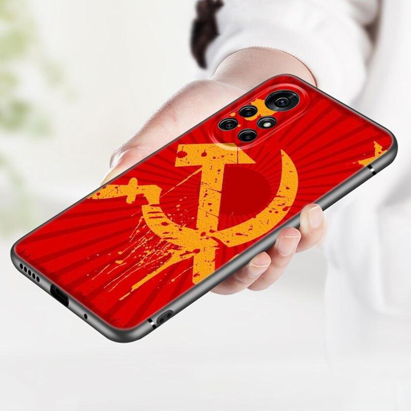 Чехол для телефона с символом флага СССР для Huawei Honor 60 50 SE 30S Mate 30 20 10 Lite 40 Nova 9 8 Pro Y60 8i 7i 7SE 5T Премиум-чехол