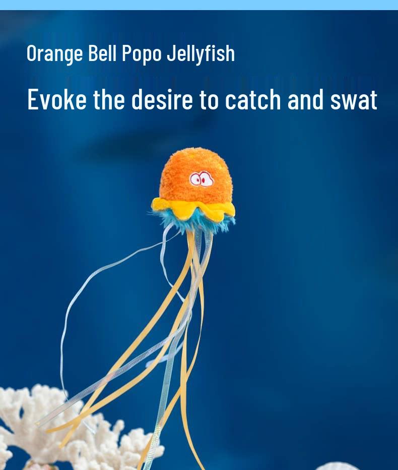PETSVILLE Interactive Catnip Feather Toy with Sea Scenery Plush