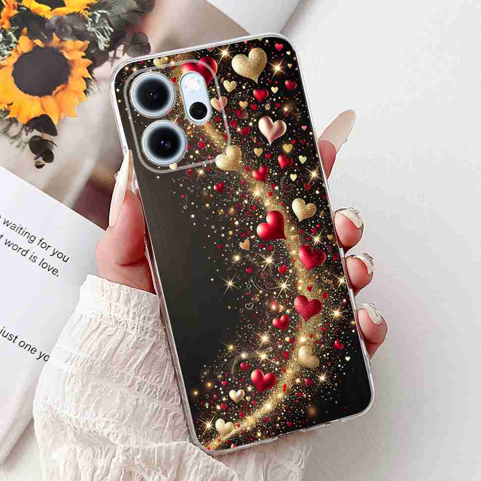 For Oppo Reno14 F 5G CPH27436.57" Case Colorful Butterfly Flowers TPU Soft Silicone Cover For Oppo Reno 14 F RENO14F Phone Cases