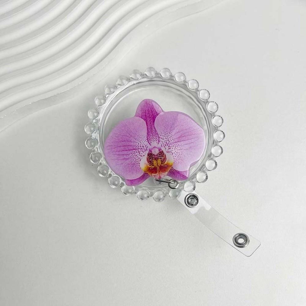 Durable Holder Clip Acrylic Resin Name Tag Badge New Retractable Badge Holder Chest Card