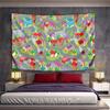 Colorful Town Pattern with Roads and Buildings Patterned Tapestry for Bedroom and Living Room Home Decor Sofas