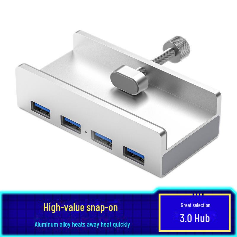 Концентратор USB 3.0 с задним зажимом и разветвителем питания — док-станция расширения с 1 по 4 порта