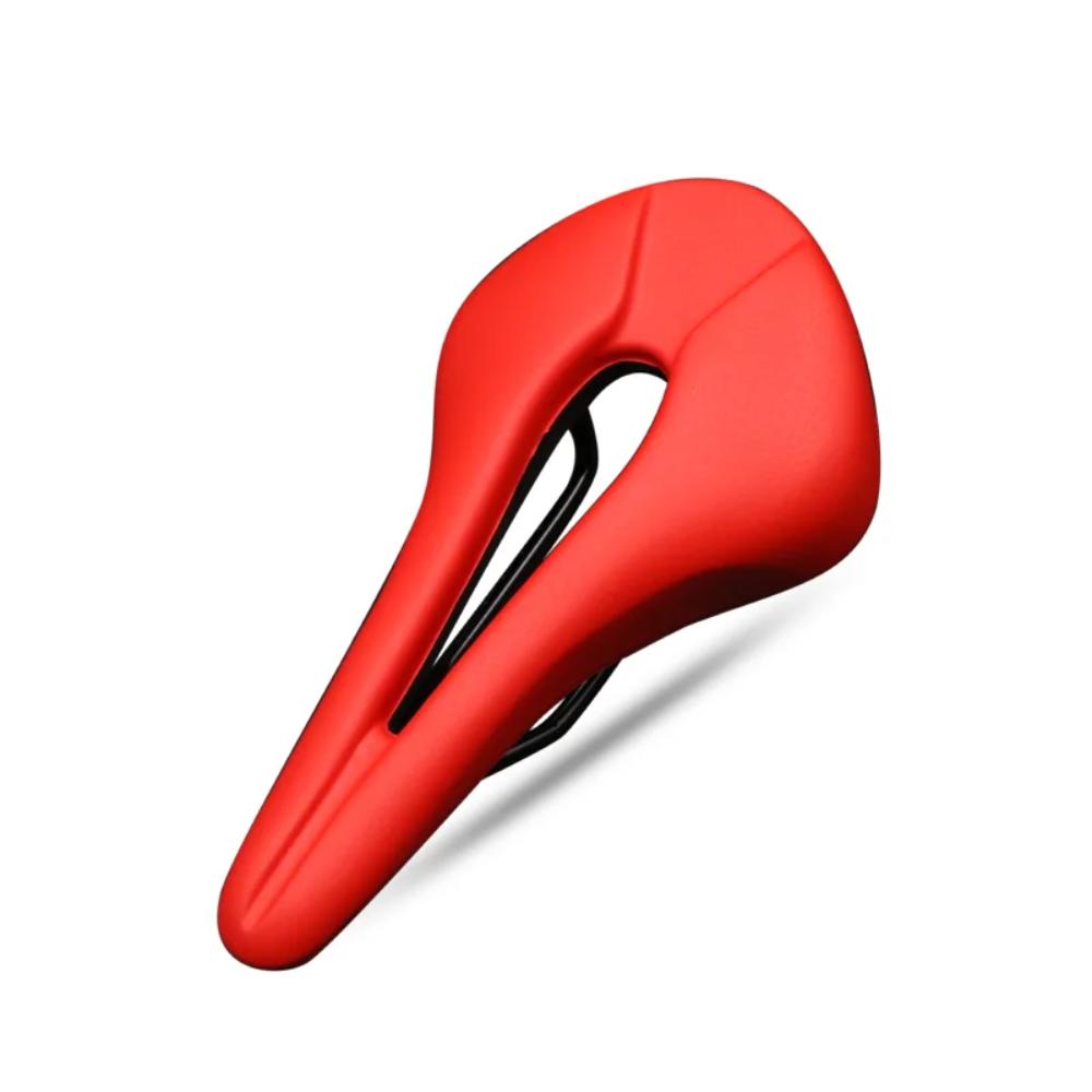 Ergonomic Groove Bike Saddle PU Leather Bike Cushion Durable Cycle Saddle Mountain Bike