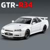 1/24 Nissan Skyline Ares GTR R34 Сплав Модель Спортивного Автомобиля Литые Металлические Гоночные Автомобили Модель Транспортных Средств Звук Свет Детские Игрушки Подарок