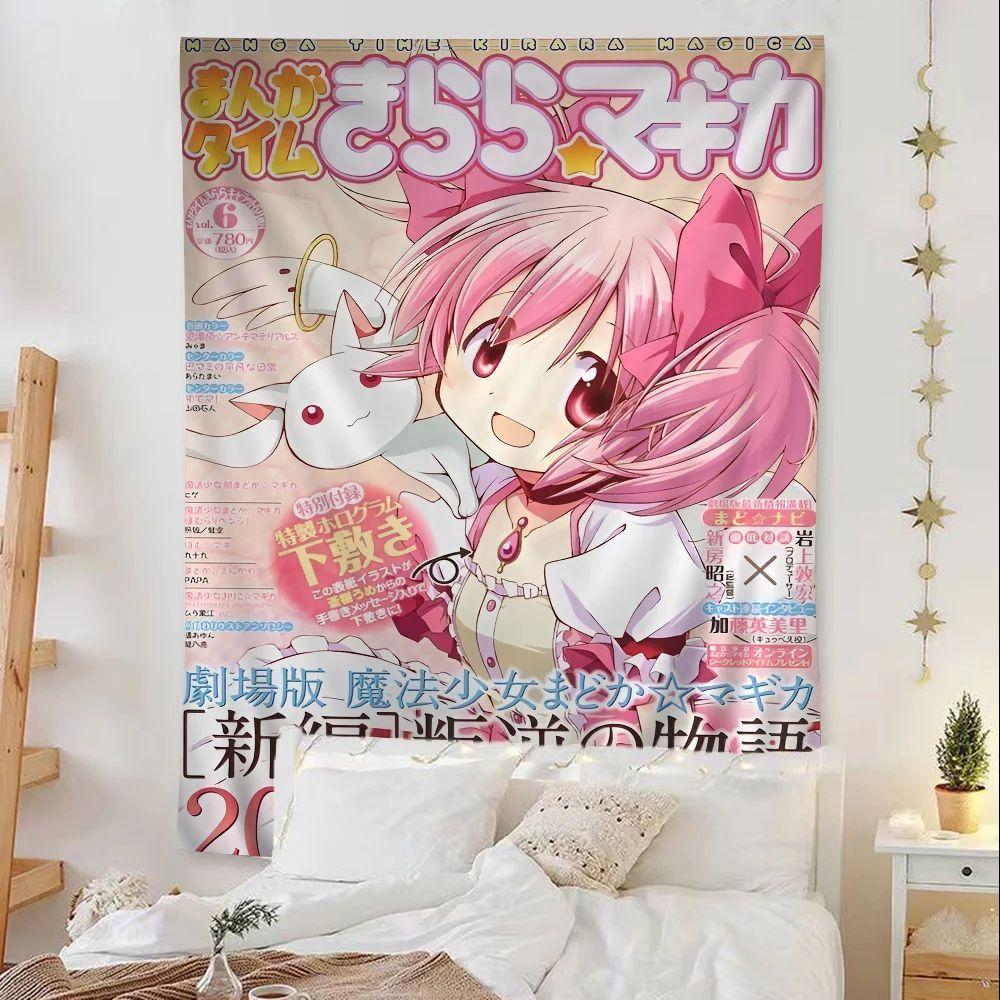 VIKAMA Puella Magi Madoka Magica Гобелен Настенный Декор в стиле Аниме Милый Декор для Спальни Гостиной Комнаты в Общежитии Настенное Искусство