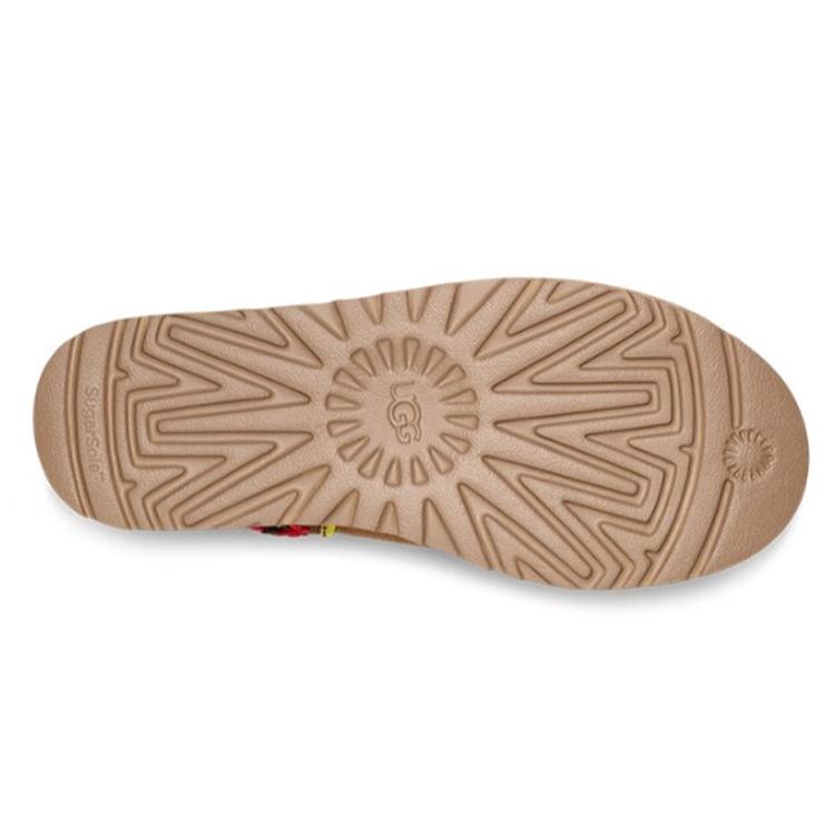 UGG Классические ультрамини ботинки-косичка Каштановые Женские 1138491-CHE