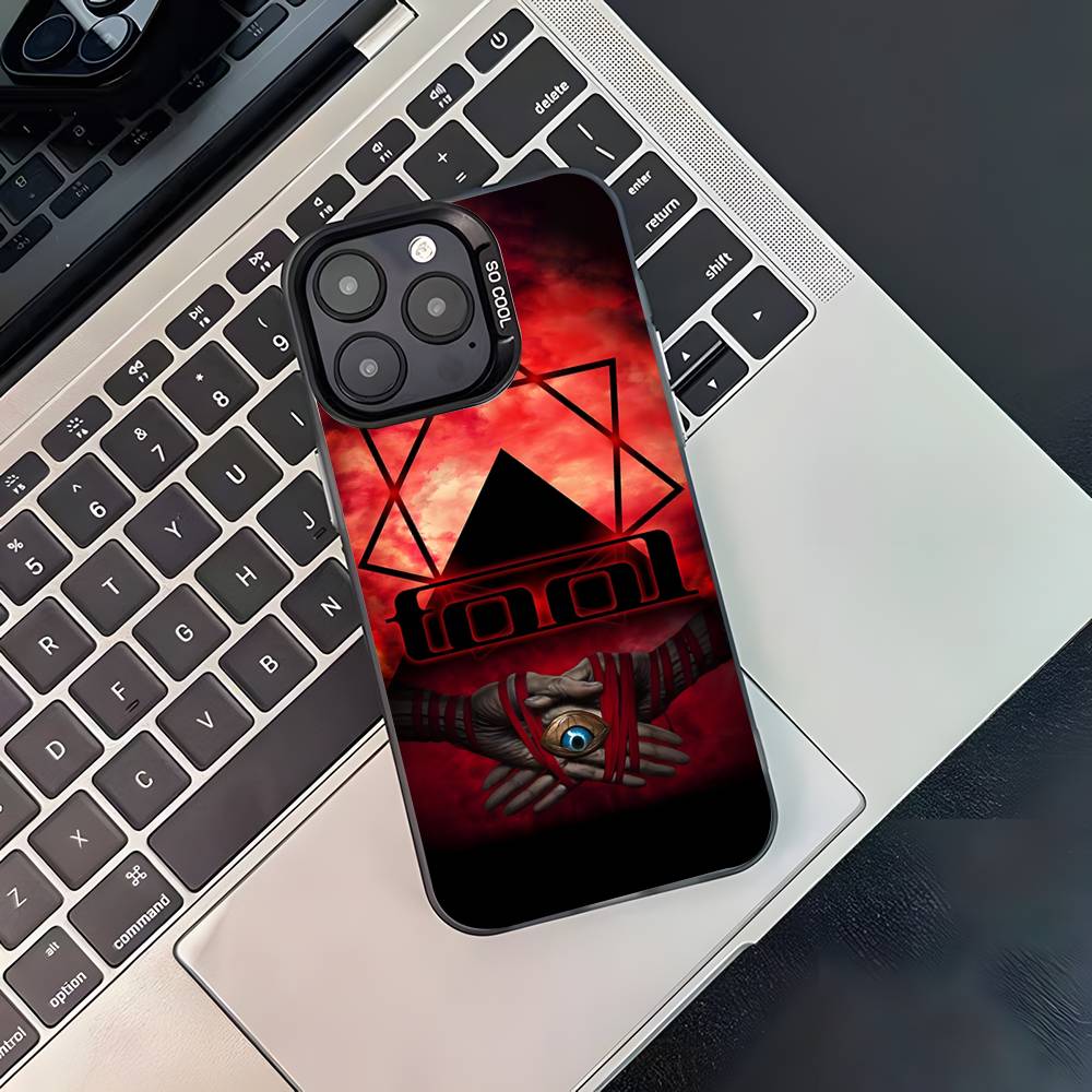 Band Tool Schism Phone Case For iPhone 16,15,14,13,12,11,Pro,XS,Max,Plus,Mini,SE4,E Black Matte Shockproof Cover