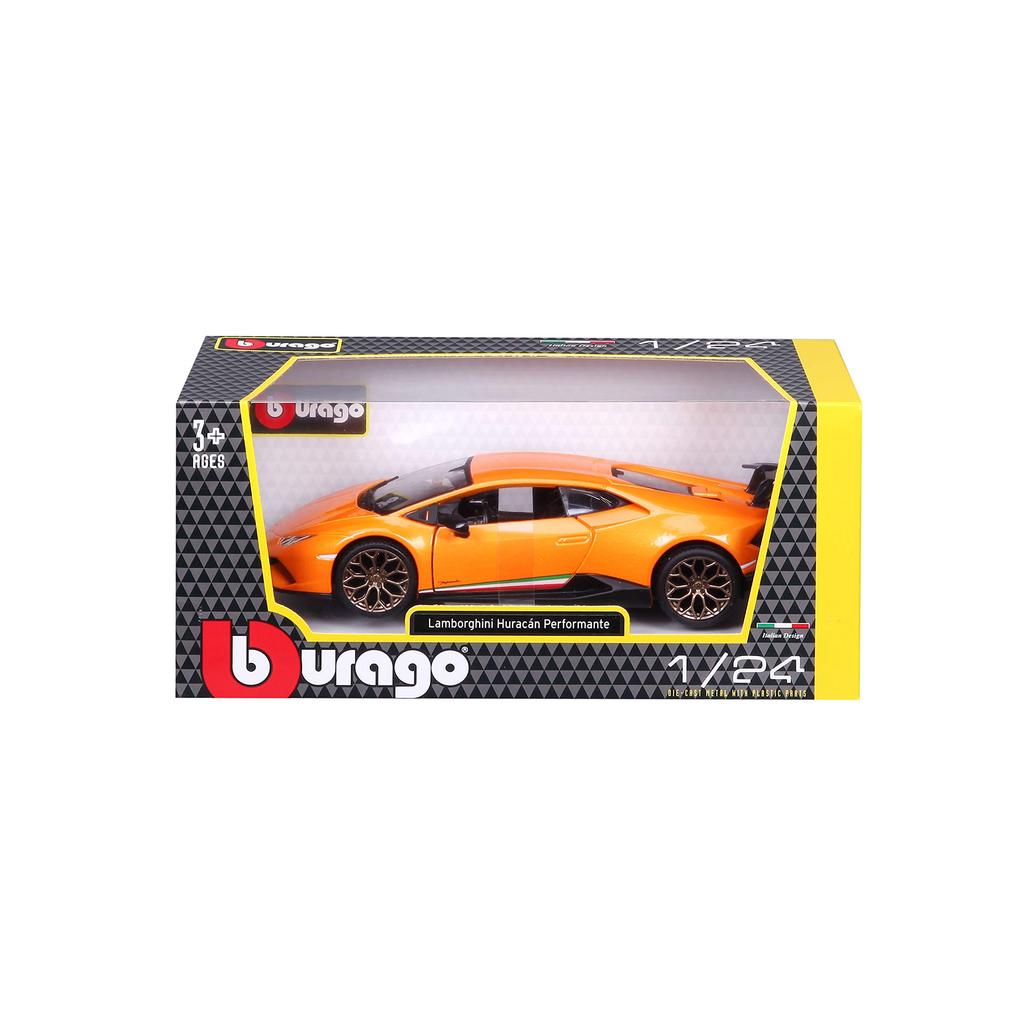 Bburago Lamborghini Huracan Performante Orange Mini Car Diecast Car Готовый продукт 1/24 18-21092
