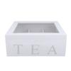 Wooden Tea Storage   with Clear Acrylic Top Window 9 Compartments Eco Friendly Tea Bag Holder Multi Functional Storage Box