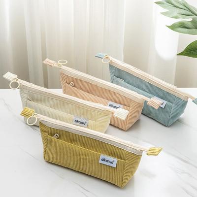 Пенал большой емкости Niche Solid Color в японском стиле, устойчивый к грязи для девочек Ins Многослойный Простой Высококачественный Высококачественный для студентов