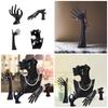 Jewelry Display Stand with Mannequin Bust and Hand Stand Necklace Holder Resin Texture Suitable for Necklace and Earring