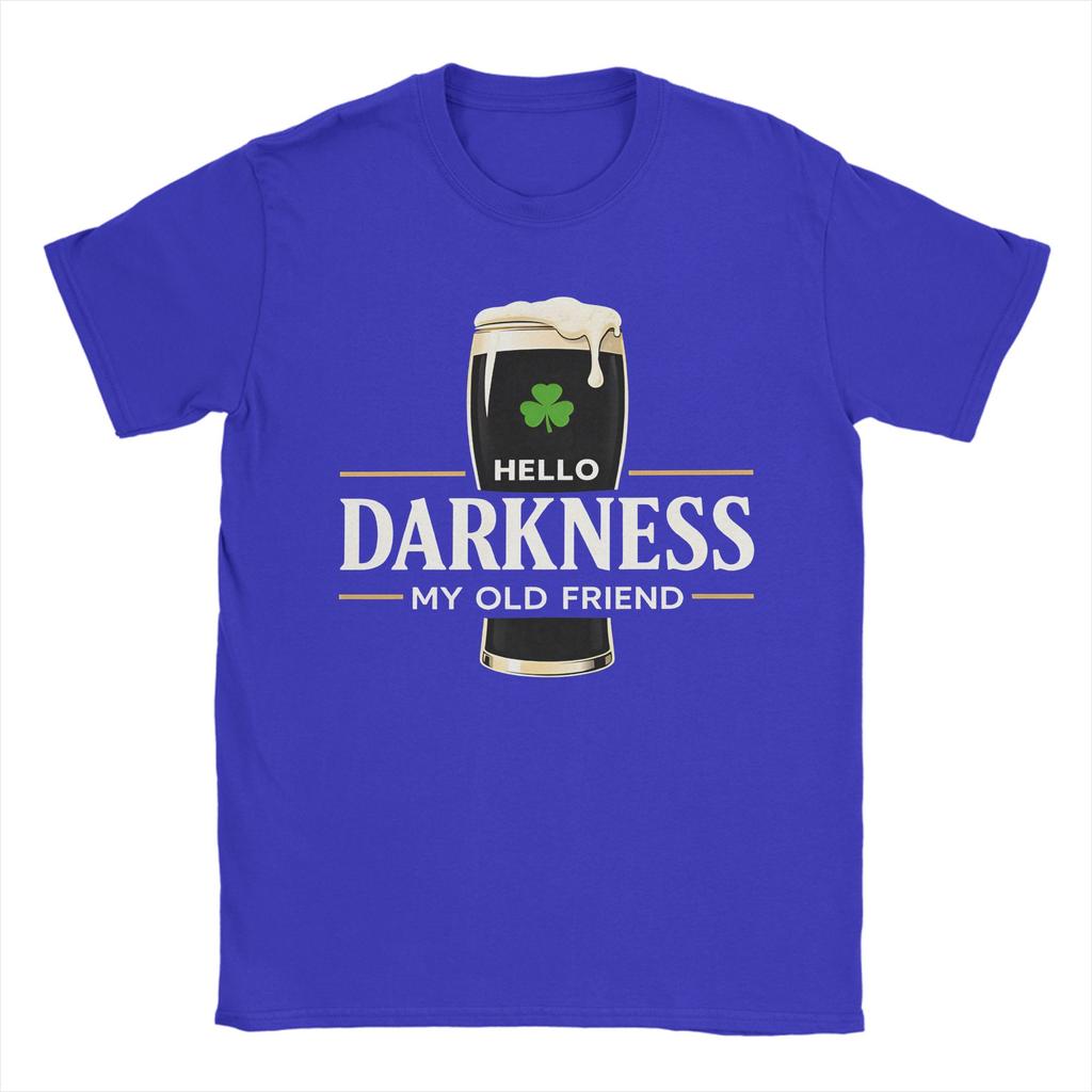 Печатная футболка Stout Dark Beer с надписью Hello Darkness My Old Friend для унисекс, хлопковая футболка с коротким рукавом