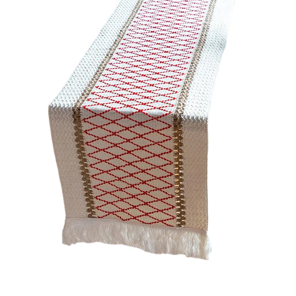 Дорожка на стол Дорожки на стол Хлопок Лен Сращивание С кисточками Декор стола Ткань Стильная скатерть для свадебной вечеринки