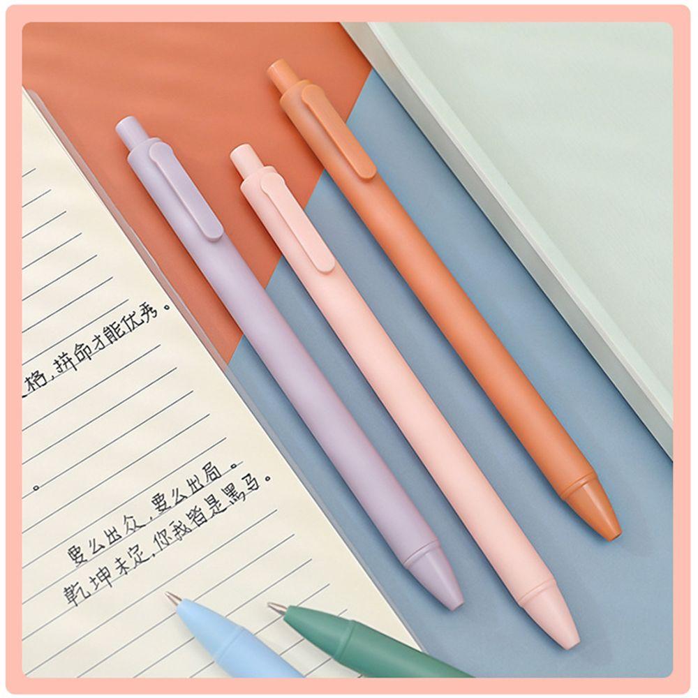 Press Pen 0.5mm Fine Push Gel Pen Office Gift Manual Gel Pens Macaron Pens Sign Pen Black Ink Pens