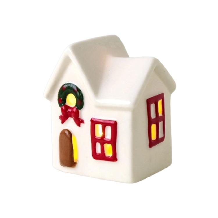 Праздничные керамические домики, декорации, подсвечники на батарейках, рождественская деревня, сезонный подарок, готовые к праздничной демонстрации