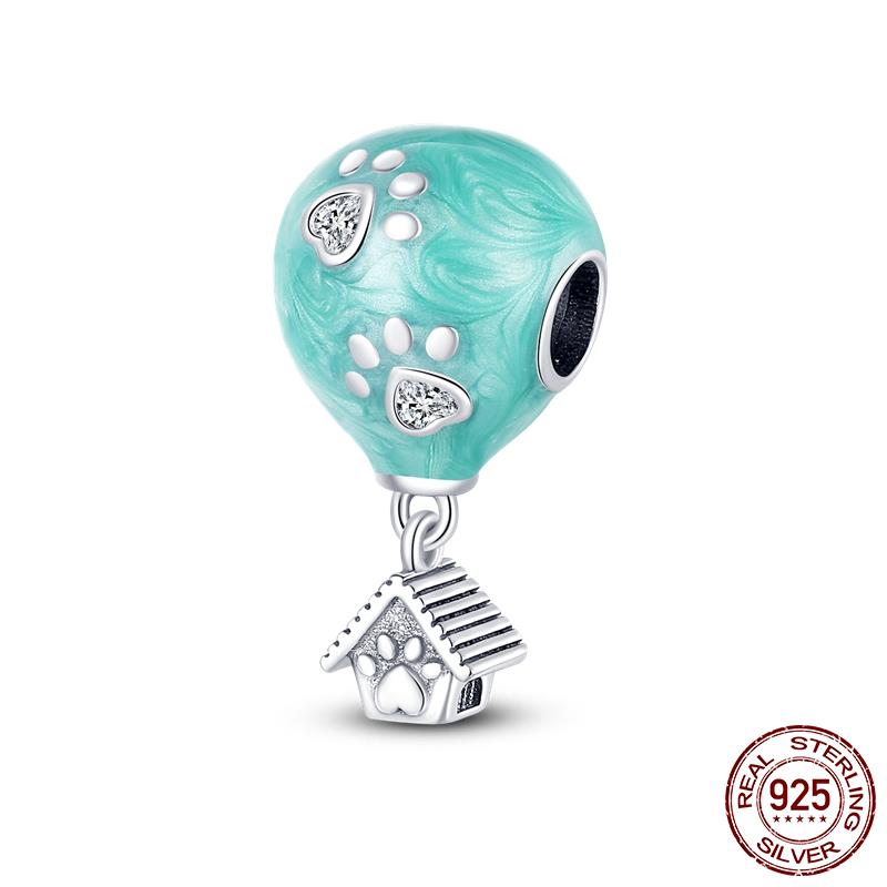 Charms Copper Copper Love Heart Dog Cat Paws Pendant Beads Fit Original Mula Bracelet Diy Jewelry For Women