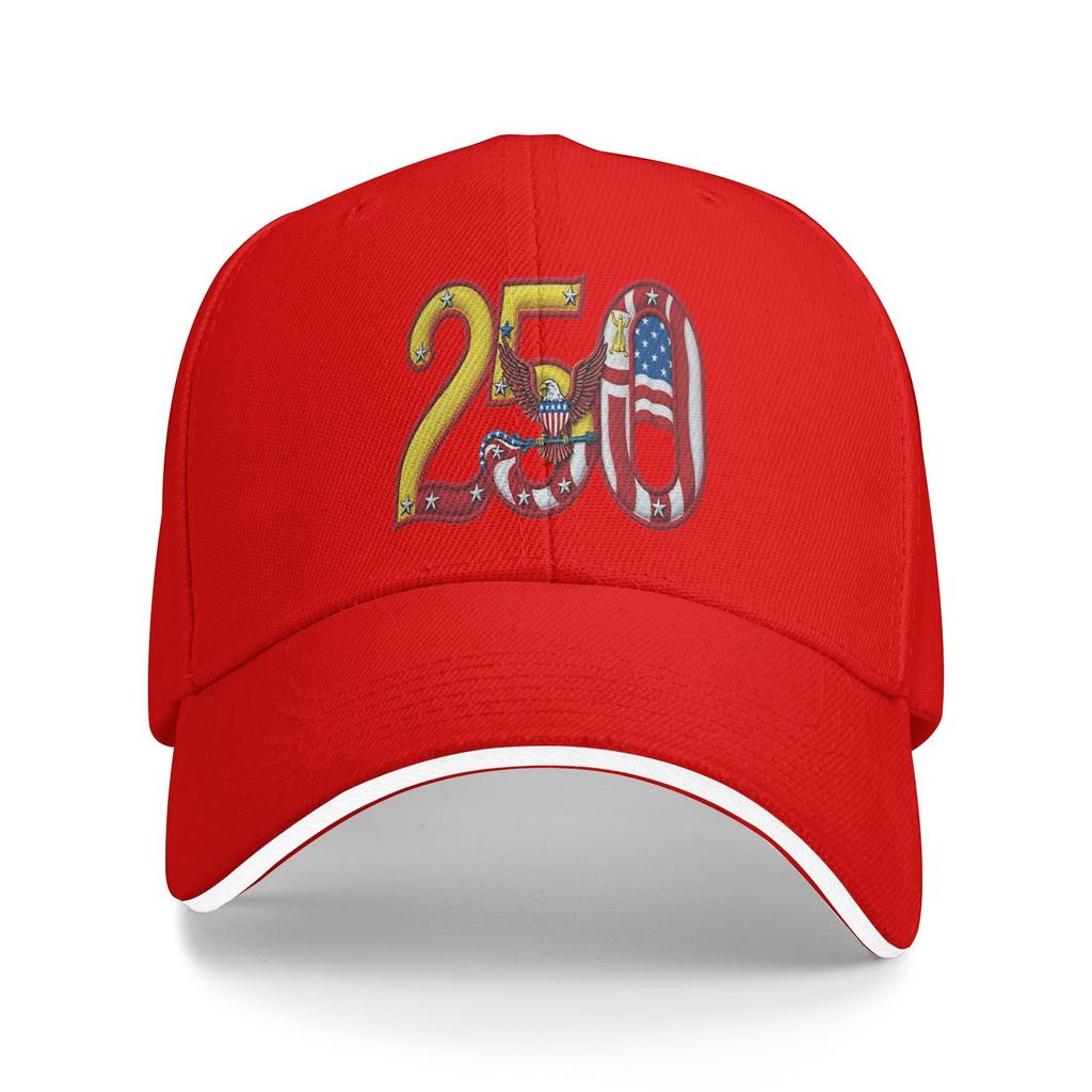250th Birthday Patriotic USA Flag Casual Baseball Cap Outdoor Sport Trucker Hat Summer Sunscreen Couple WomenBaseball Caps