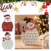 Decorative Advent Calendar Wooden Santa Snowman Calendar, 24-Day Countdown Box with Christmas Gift for Kids Numbered Drawers, Tabletop Decor,