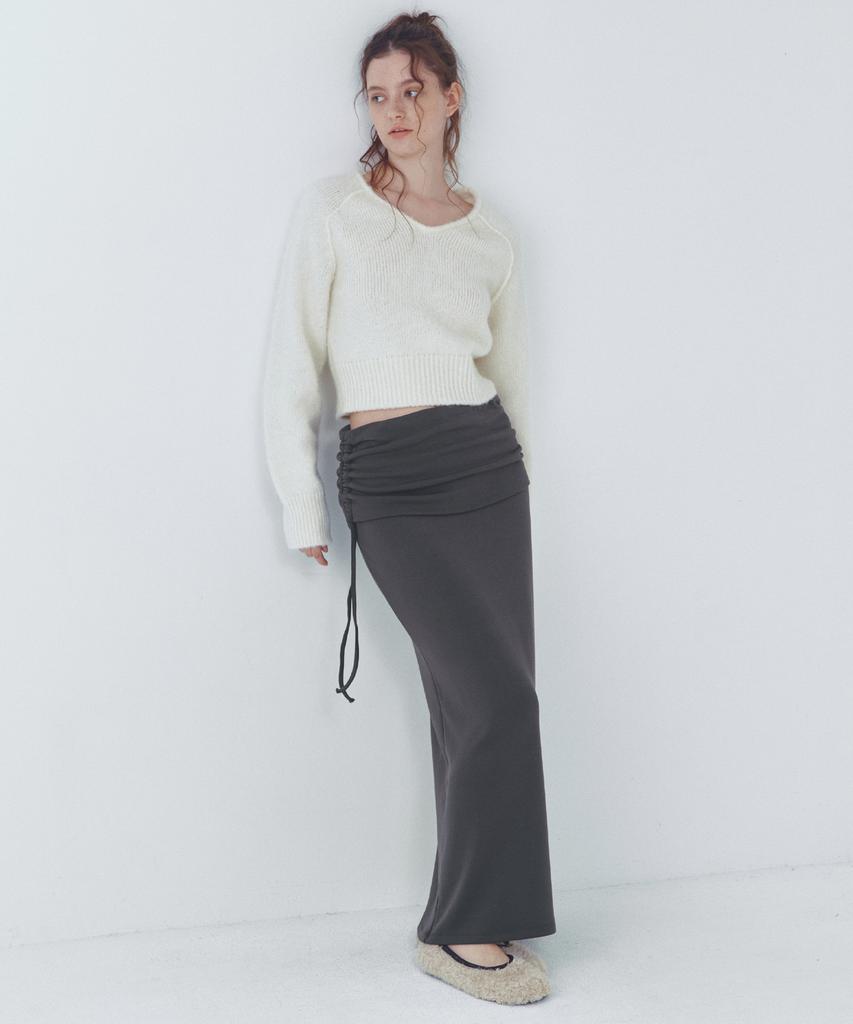 CITTA Essential Alpaca Wool V-Neck Knit_Ctk246(White)