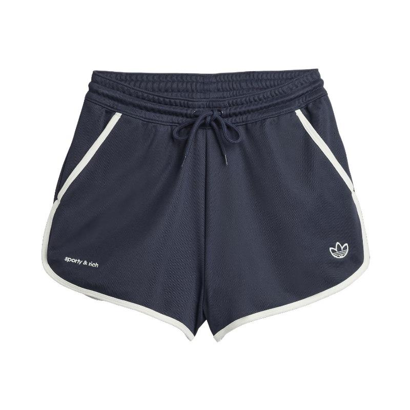 adidas Женские ретро-теннисные шорты Originals x Sporty & Rich Ночной темно-синий JL7191