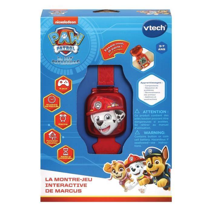 Montre-Jeu Interactive VTECH Pat Patrouille Marcus - Rouge - Pour Enfant à partir de 3 ans