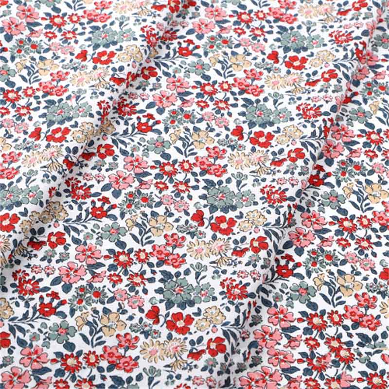Fresh Printed Light and Thin Skin Friendly Handmade DIY Rich Colors Pure Cotton Floral Print Poplin Fabric Fabric Breathable