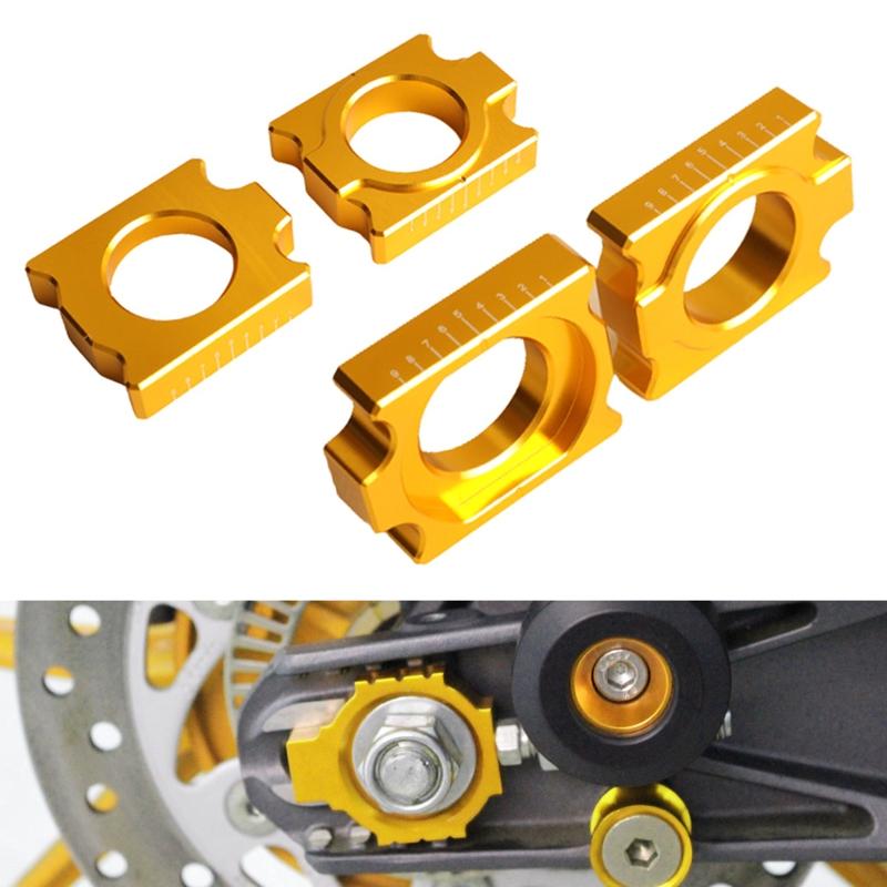 Axle Blocks Chain Adjuster for 690 790 950 990 1050 1090 1190 1290 Supermoto Super Adventure S 2pcs