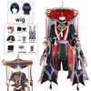 Game   Scaramouche Cosplay   Costume Wanderer Wig Shoe Set Anime Halloween Party Cosplay Uniform
