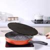 Silicone Splatter Screen For Frying Pan, Grease Guard With Folding Handle, Heat Resistant By Heat Insulation Mat, Food Grade Oil Guard