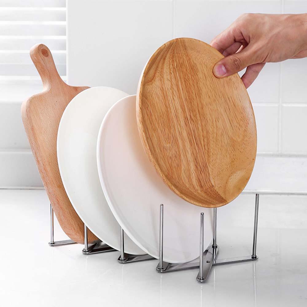 Drain Rack Kitchen Accessories Flatware Storage Shelf Dish Drainer Plate Stand Pot Lid Holder