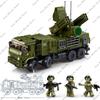 SLUBAN Военная зенитно-ракетная машина Панцирь С1С Автомобиль ПВО Наборы строительных блоков Солдатики Игрушки для детей
