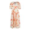 Women's Bohemian Floral Midi Smocked Beach Loose Casual Dress