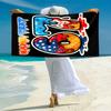 1PC Custom Name American Ice Cream Beach Towel Highly Absorbent And Sand-Resistant Towel for Swimming, Pool, Yoga, And Travel Lightweight