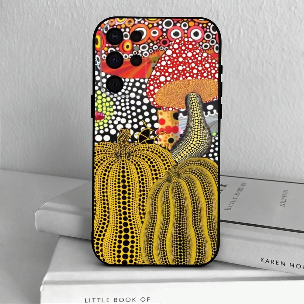 F-Funny Pumpkin Y-Yayoi K-K-Kusama Phone Case For Samsung S25,24,23,22,30,21,10,9,Ultra,Plus,Lite,FE,4,5 G Soft Black Case