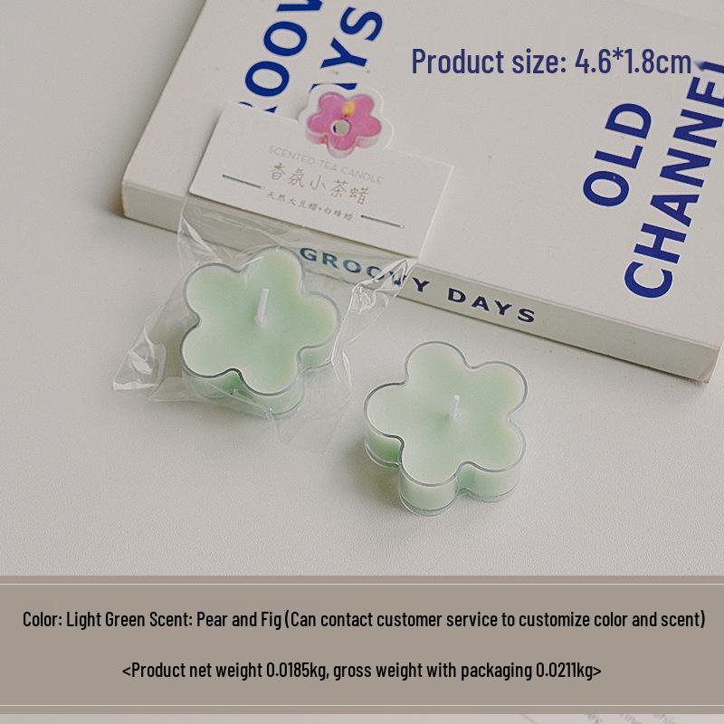 Handmade Scented Flower Tea Light Candles - 4-Hour Ambiance, Decorative Gift & Creative Party Favor