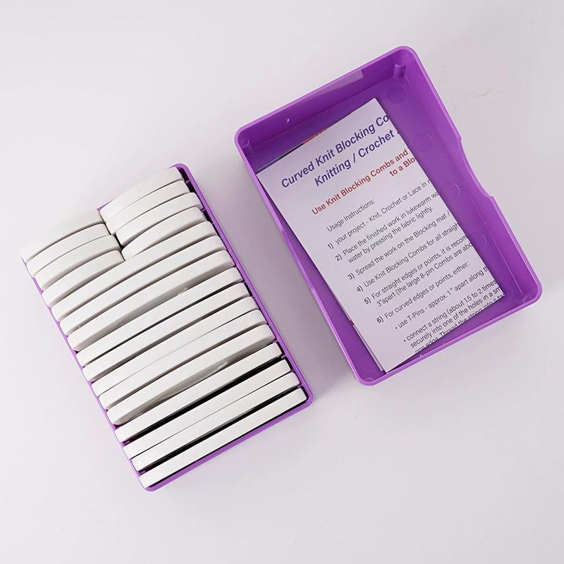 Набор из 20 шт. Премиальных блокираторов для вязания из нержавеющей стали с блокирующими гребнями и ковриками 2 размеров. Идеальные принадлежности для вязания и вязания крючком своими руками.